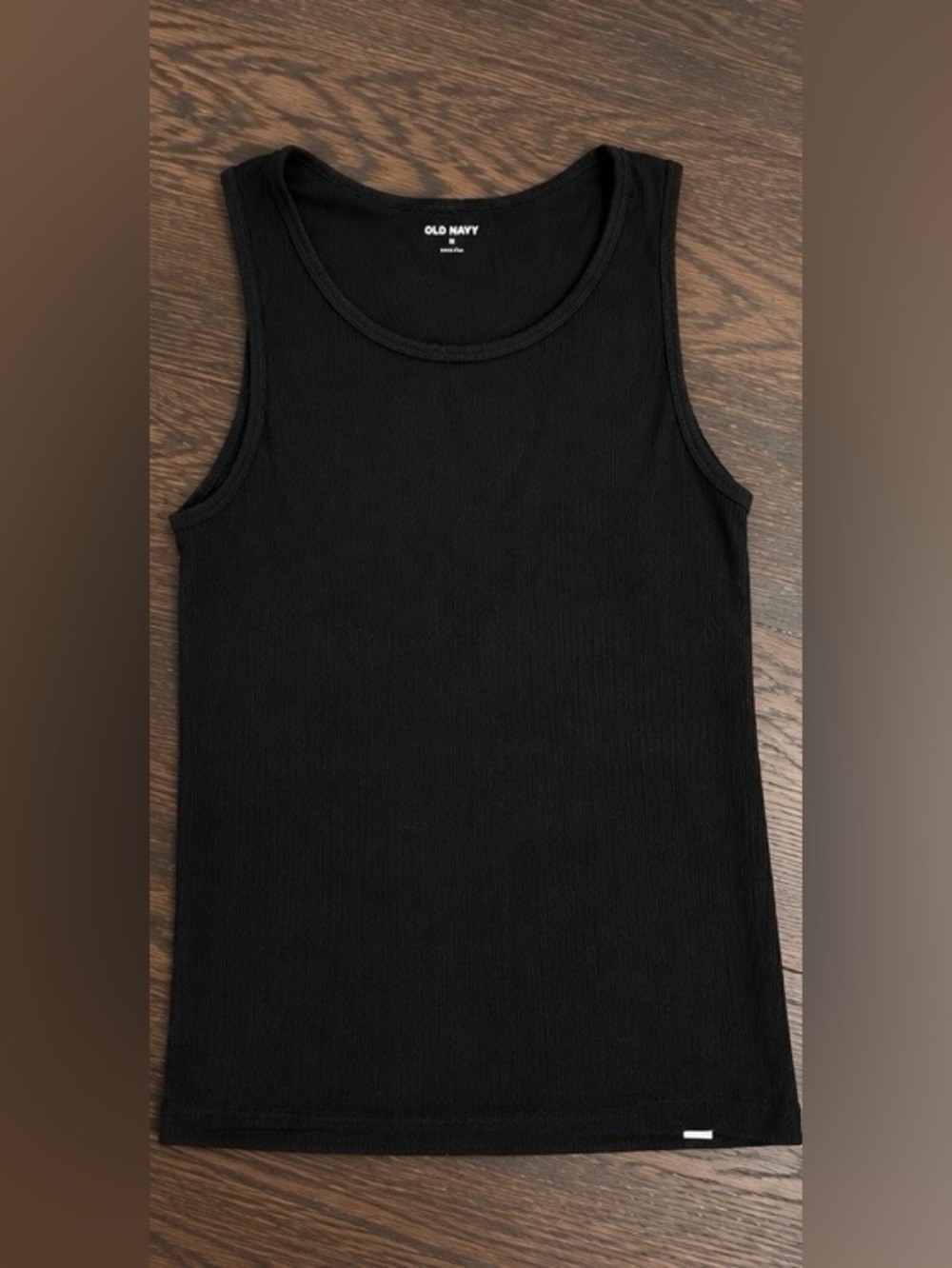 Old Navy Black Ribbed Scoop Neck Tank